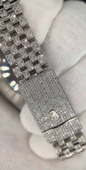 Rolex Stainless Steel 41mm 26 Carat Fully Automatic Moissanite Watch