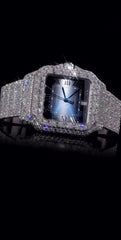 ETA Swiss Stainless Steel 41mm 26 Carat Moissanite Watch