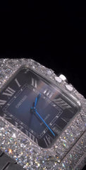 ETA Swiss Stainless Steel 41mm 26 Carat Moissanite Watch