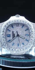 Stainless Steel 41mm 26 carat Moissanite Watch