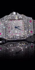 ETA Swiss Stainless Steel 41mm 26 Carat Moissanite Watch