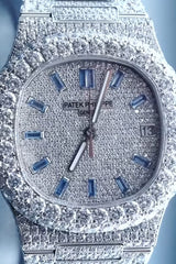 Stainless Steel 41mm 26 carat Moissanite Watch