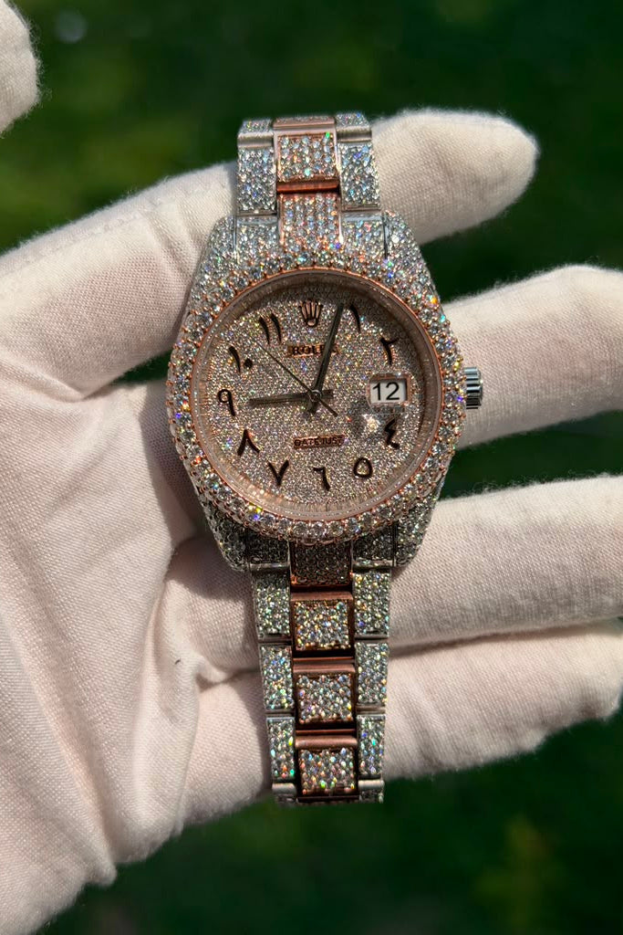 Datejust Custom Made  26 Carat Automatic Moissanite Watch