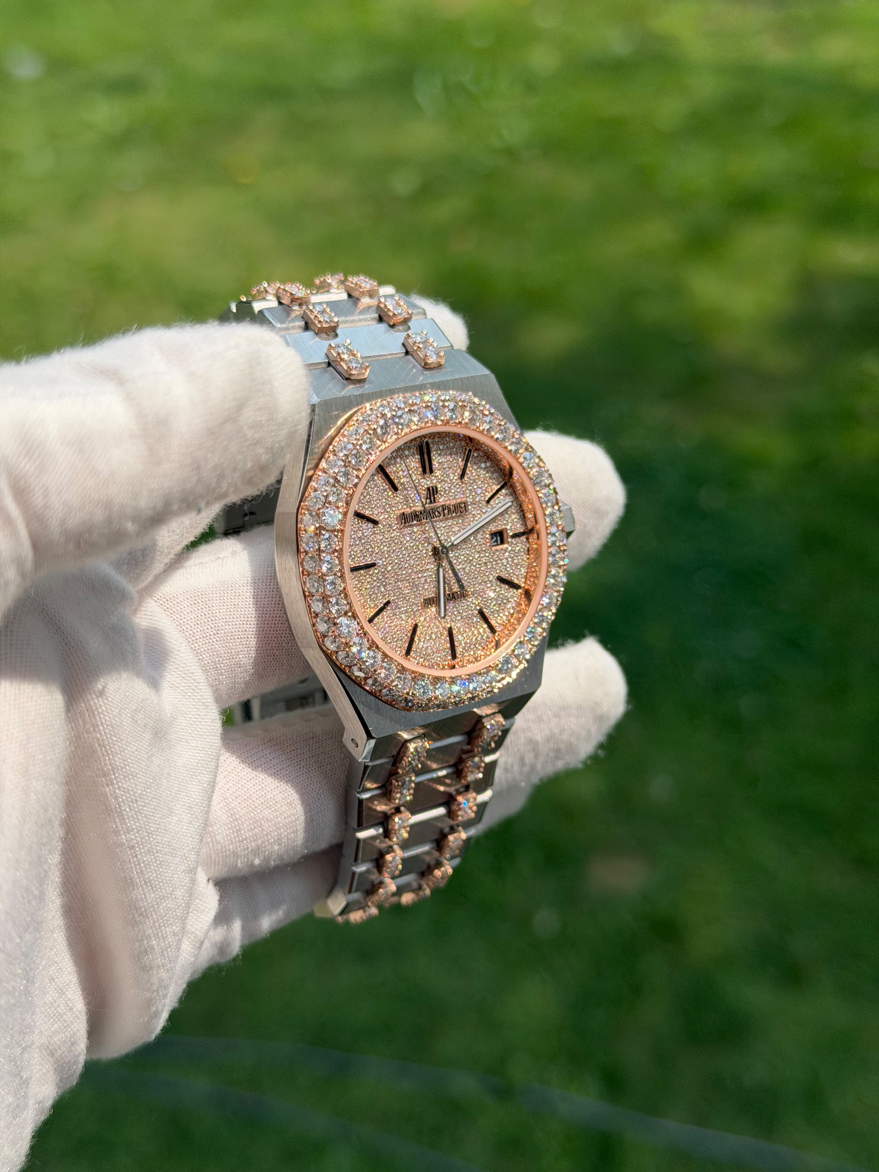 AP Stainless Steel 41mm Automatic Moissanite Watch Secondary image
