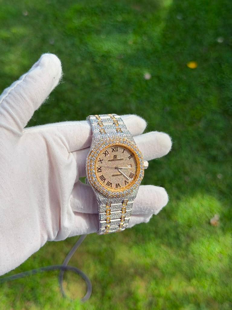 AP Gold Stainless Steel 41mm Automatic Moissanite Watch