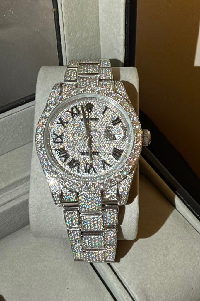 Datejust Custom Made  26 Carat Automatic Moissanite Watch